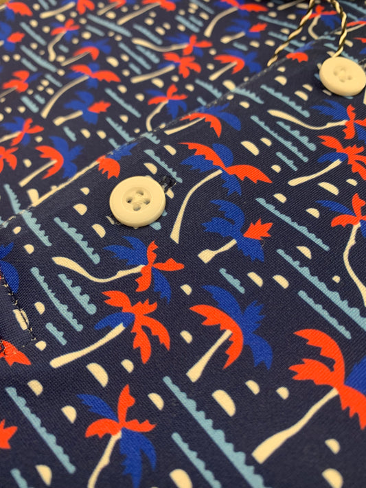 Red Palm Trees Golf Shirt